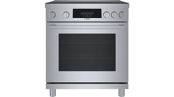 Bosch + 3.9 cu. ft. 800 Series Stainless Steel Freestanding Industrial Style Induction Range