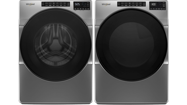 Whirlpool + 4.5 cu. ft. Washer with Quick Wash and 7.4 cu. ft. Electric Wrinkle Shield Dryer