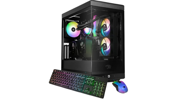 iBUYPOWER + Y40 Gaming Desktop - AMD Ryzen 7 9800X3D - Radeon RX 7800 XT - Windows 11