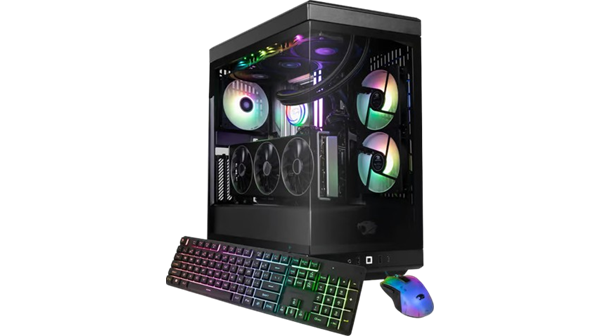 iBUYPOWER + Y40 Gaming Desktop - AMD Ryzen 9 9900X - Radeon RX 9070 - Windows 11